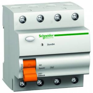 4P 40А, дефектнотокова защита Domae